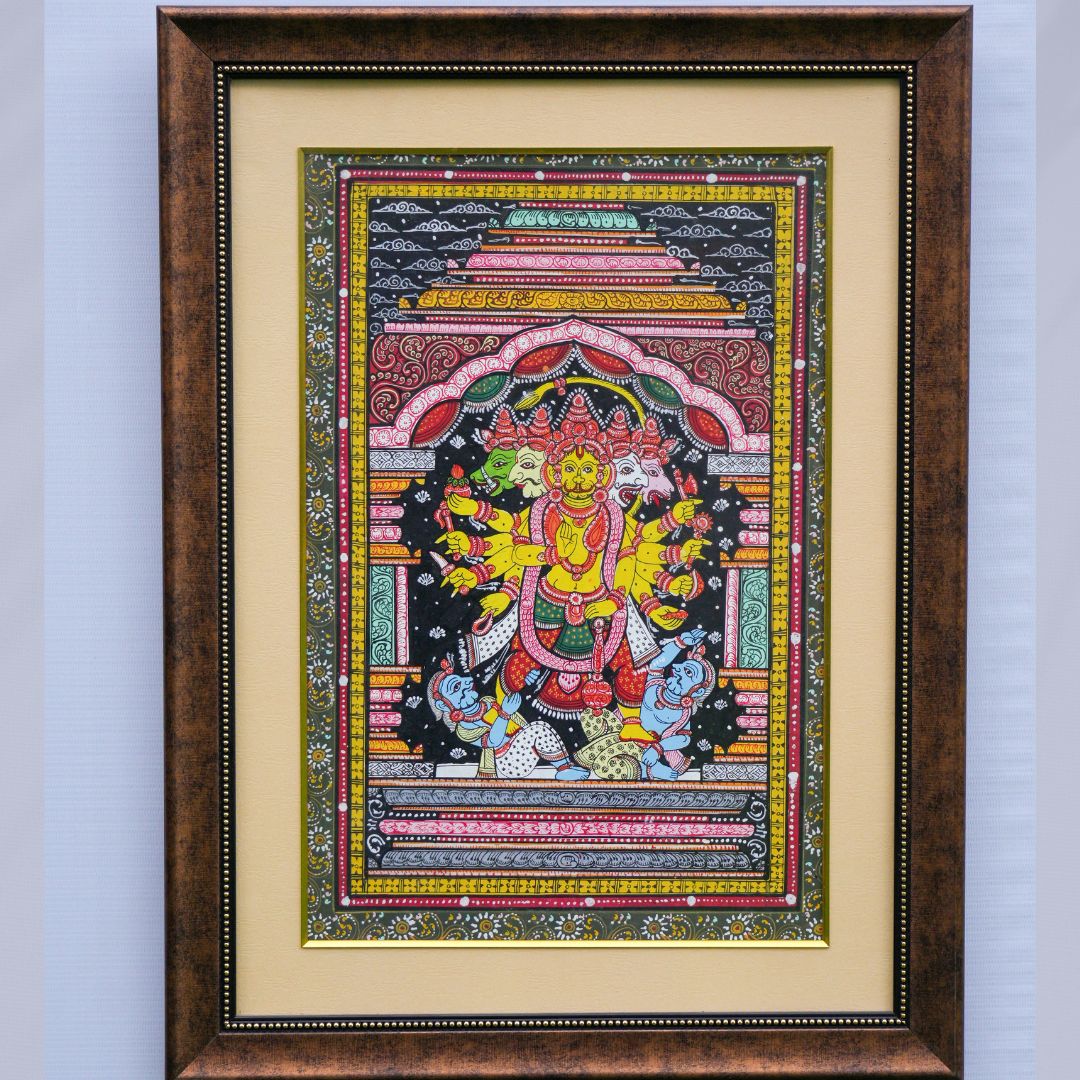 Pattachitra Painting (Framed)-18 x 24 Inch