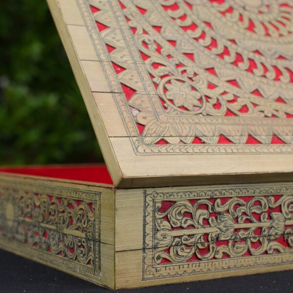 Palm Leaf Box - 8x8 Inch - Image 4
