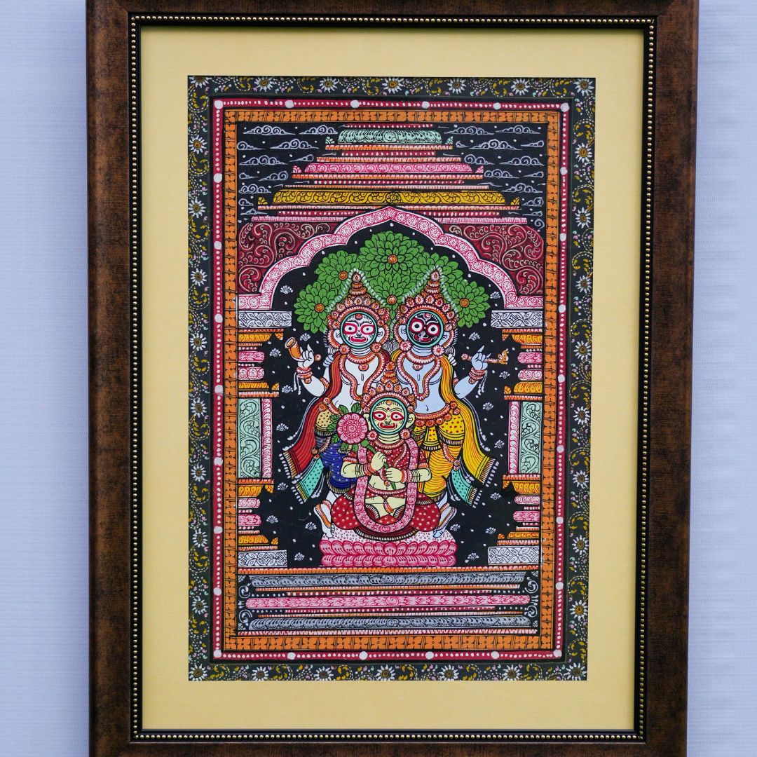 Pattachitra Painting (Framed)-18 x 24 Inch