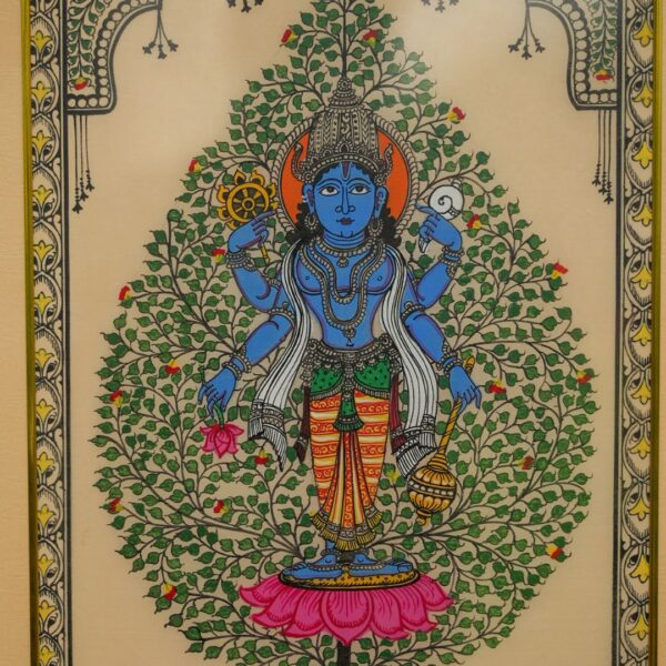 Pattachitra Painting (Framed)-18 x 24 Inch - Image 3
